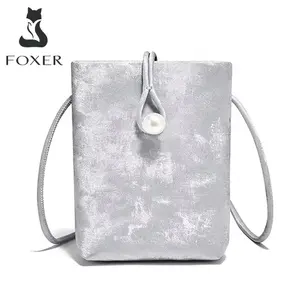 حقيبة كتف صغيرة من جلد Foxer-PU للنساء ، محفظة هاتف خلوي ، حقيبة كروس بودي عالية الجودة ، حقيبة صغيرة للسيدة ، الموضة ، الصيف
