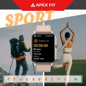 Apex Fit Calling Smartwatch مراقبة الصحة IP68 إشعارات مقاومة للماء الرياضة جهاز تعقب للياقة البدنية ساعة ذكية لنظام Ios Andriod