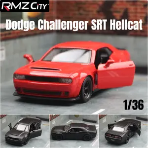 1/36 دودج تشالينجر SRT Hellcat سيارات لعبة RMZ CiTY دييكاست مصغرة سوبر نموذج سيارة التراجع جمع هدية للبنين طفل